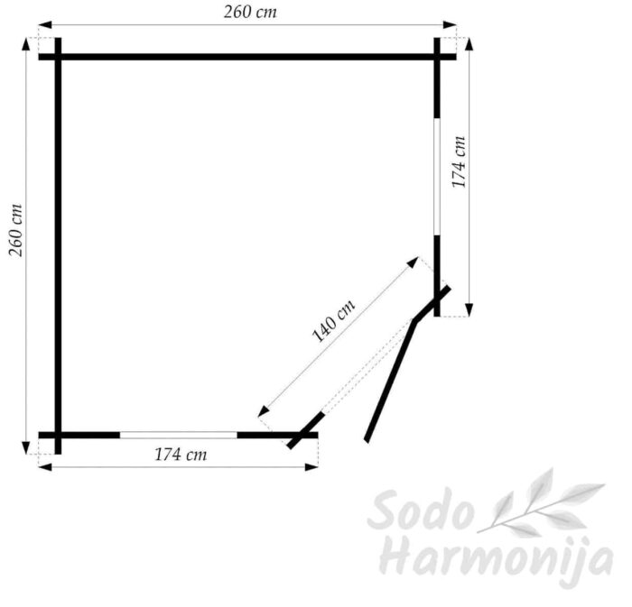 Surenkamas medinis sodo namelis