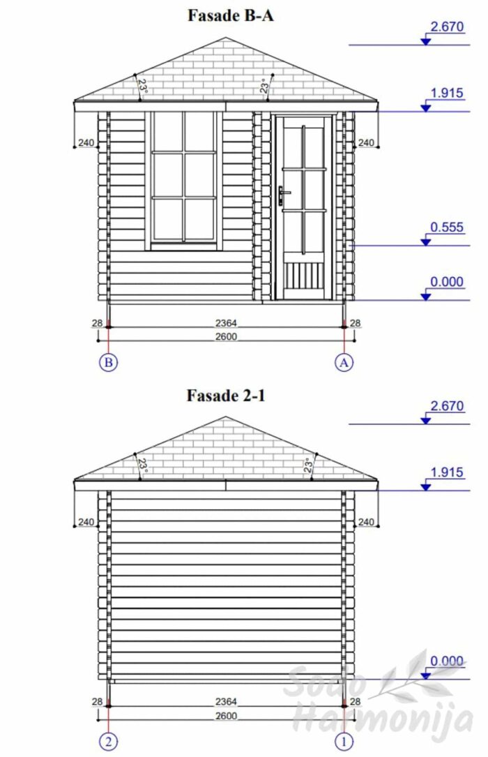Kampinis medinis sodo namelis