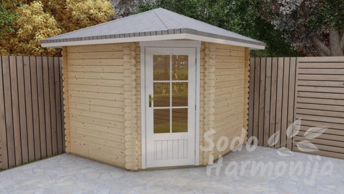 mediniai sodo nameliai