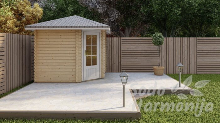 Surenkami sodo nameliai