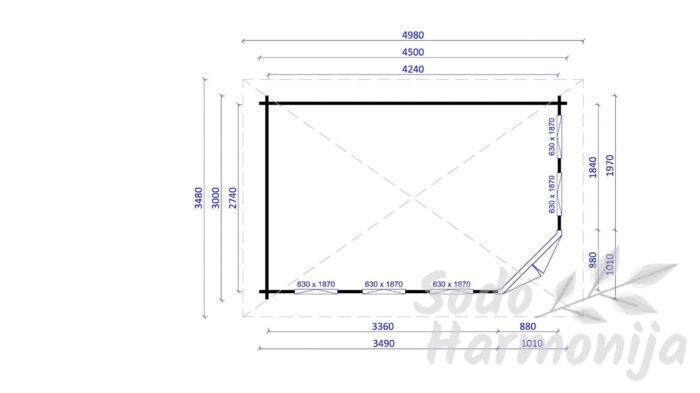 Surenkamas sodo namelis