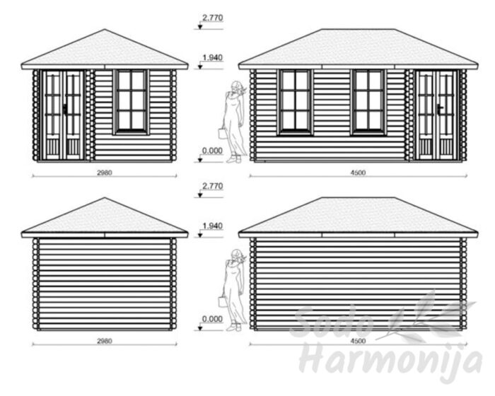 Surenkamas medinis namelis
