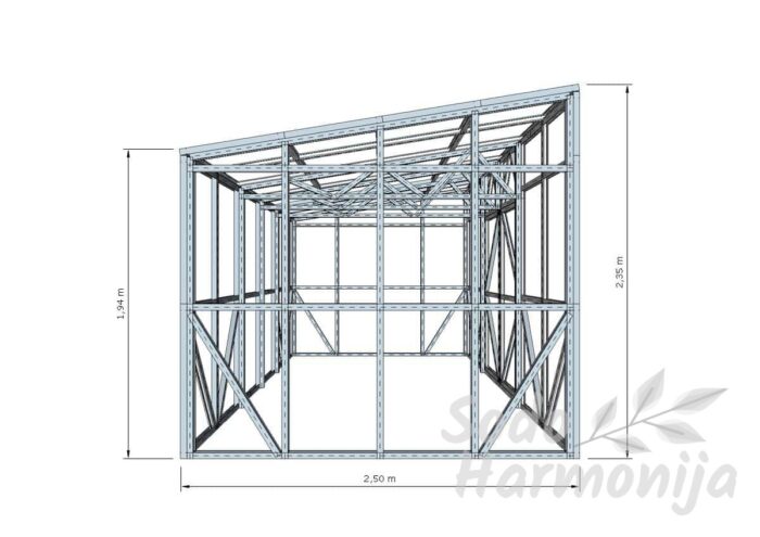 Sandėliukas su dvivėrėmis durimis