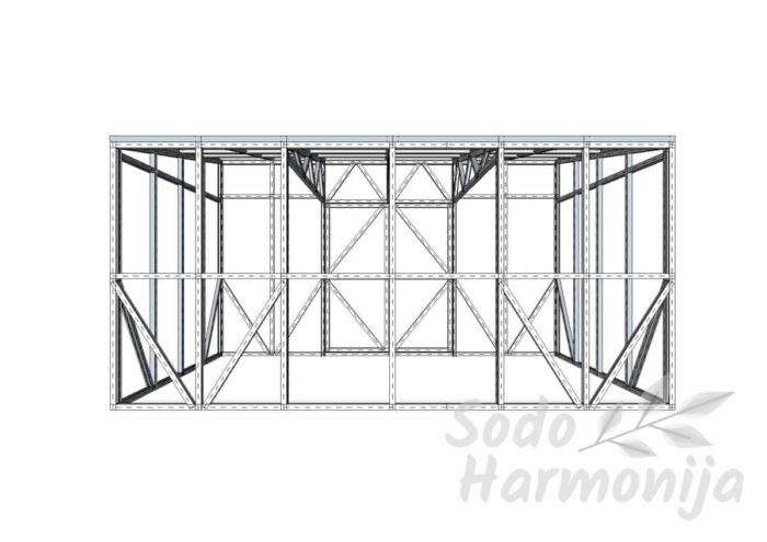 Sandėliukas su dvivėrėmis durimis