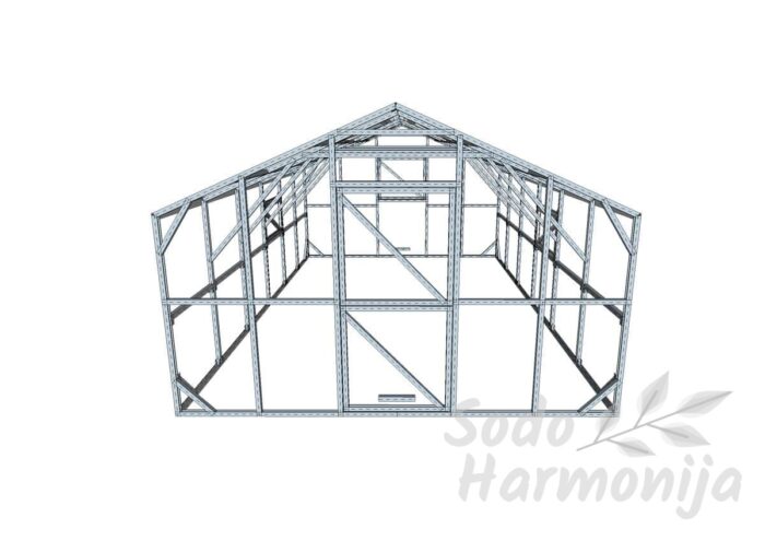 Dvišlaitis šiltnamis 3700x6000