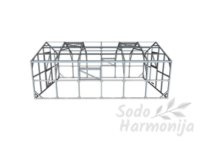 Dvišlaitis šiltnamis 3700x6000