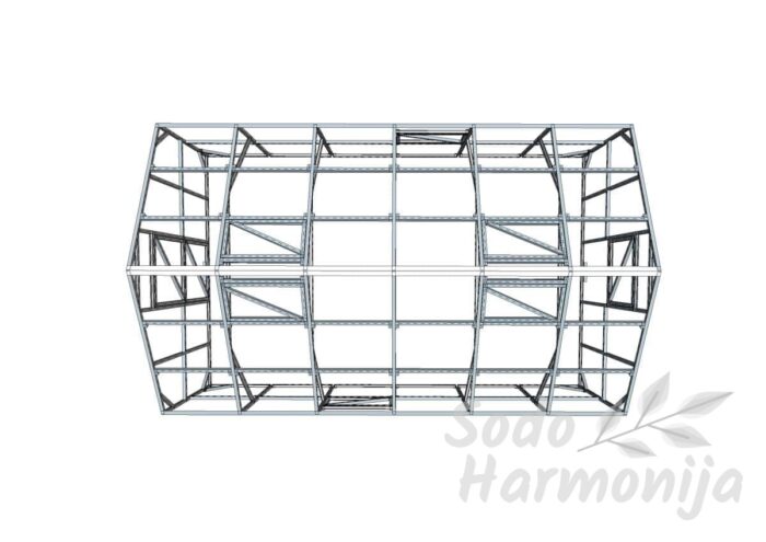 Dvišlaitis šiltnamis 3700x6000