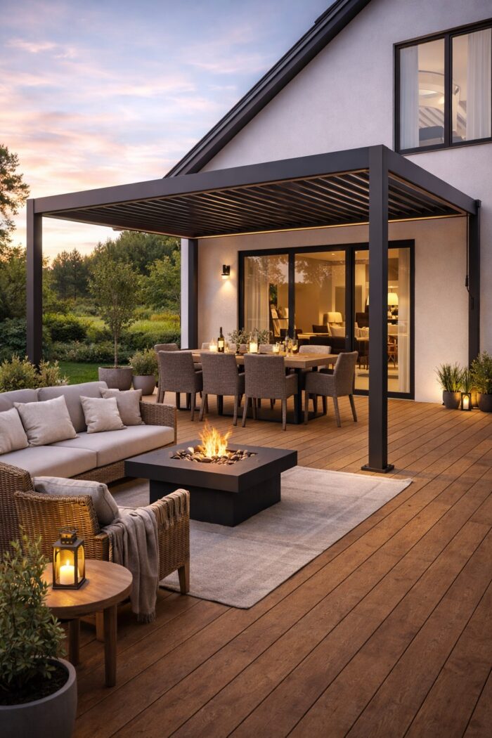 Pergola PREMIUM su LED 3×4×2,5 m (dvigubas stogas) - Image 4