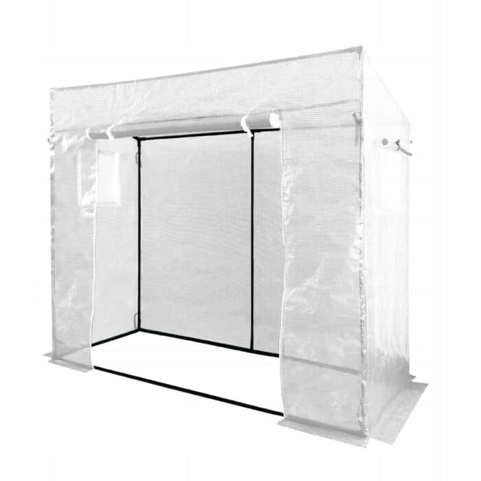 Sodo šiltnamis pomidorams 200x77x168/146 cm (baltas) - Image 2