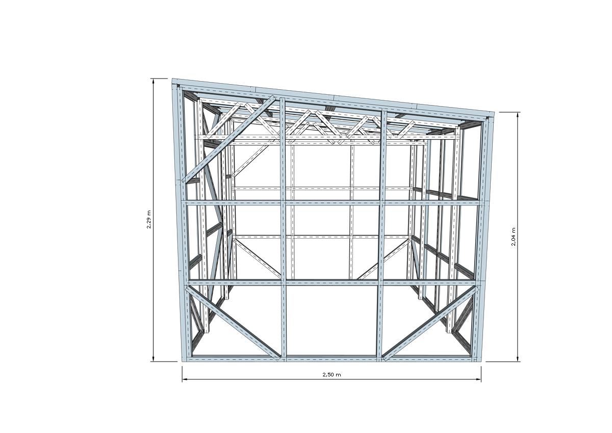 Sandėliukas 2,5 x 2,3 m (Konstrukcija) - Image 2